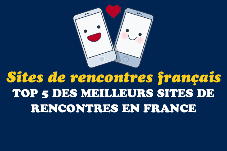 Deux téléphones portables avec un cœur, représentant les meilleurs sites de rencontre en ligne en France.